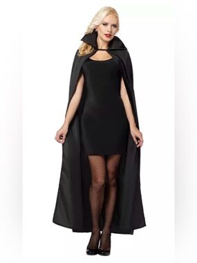 Spirit of Halloween Black Cape Unisex Adult Vampire Witch